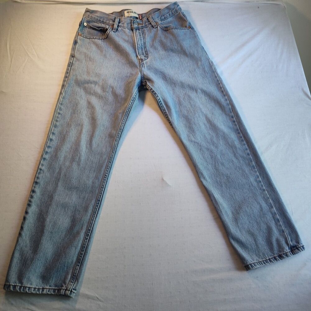Vintage Levis Jeans Mens 34x30 Y2K Faded Denim Pants 505 Straight Cotton 2007